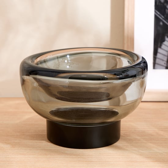 Alloy Demi Glass Decorative Bowl