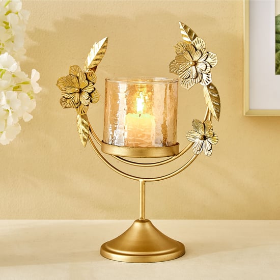Rylee Metal Floral T-Light Holder