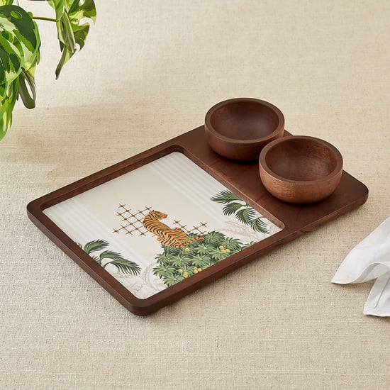 Niko Beacon 3Pcs Mango Wood Chip and Dip Platter