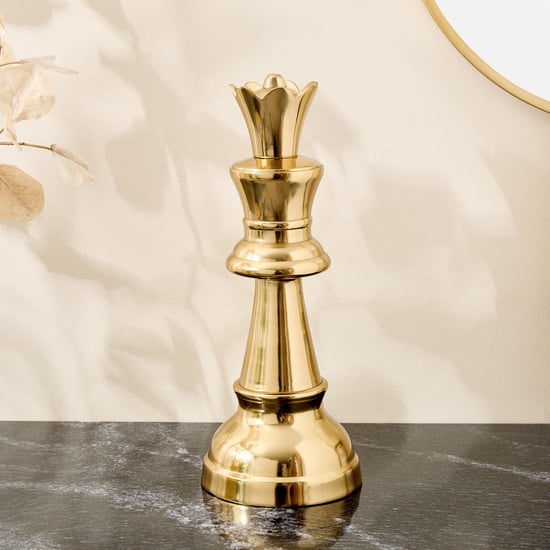 Brim Royale Altin Aluminium Chess Queen Table Accent