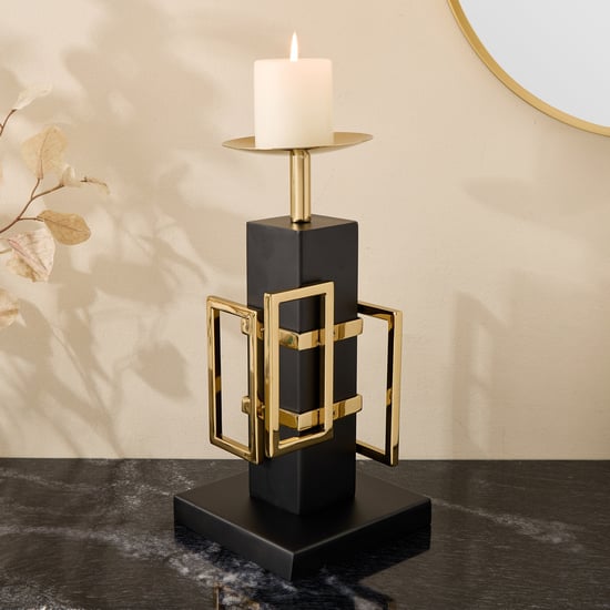 Brim Royale Altin Stainless Steel Pillar Candle Holder - Small