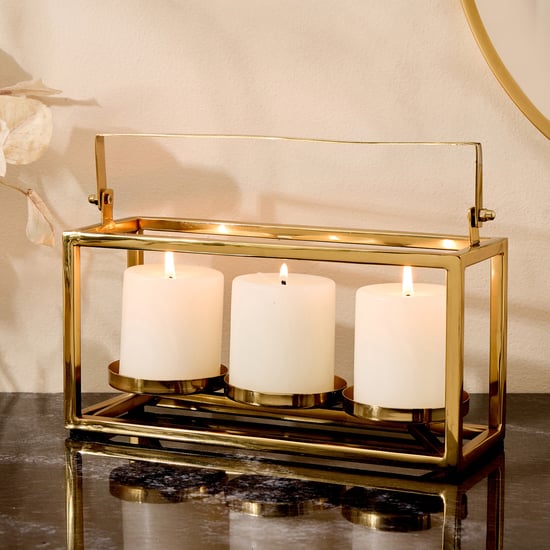 Brim Royale Altin Metal Multi Candle Holder