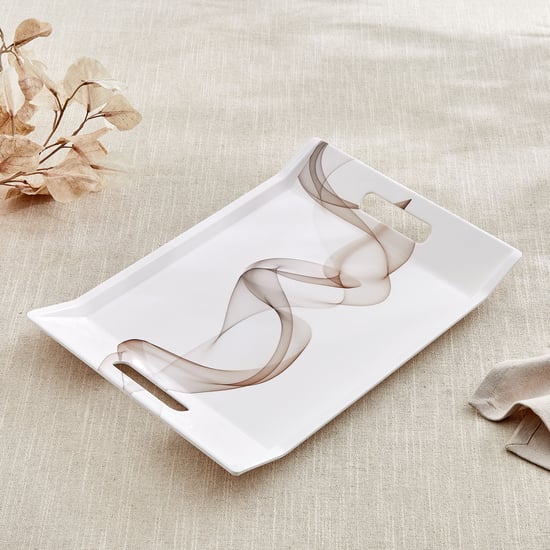 Meadows Monalisa Melamine Printed Serving Tray - 38x27cm