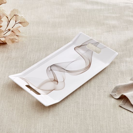 Meadows Monalisa Melamine Printed Serving Tray - 38x20cm