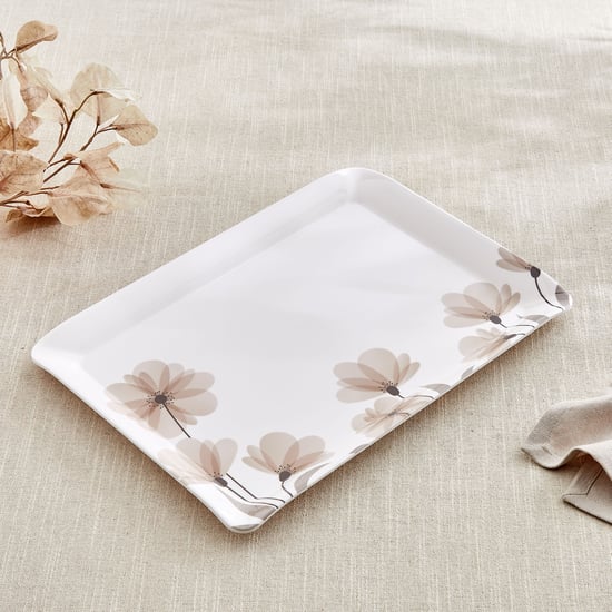 Meadows Monalisa Melamine Floral Print Serving Tray - 38.5x27.5cm