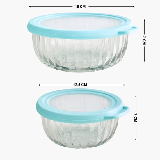 Tuscany Zinnia Set of 4 Glass Serving Bowl Set