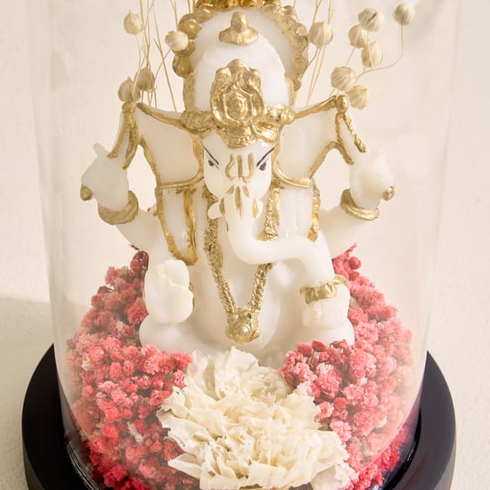 Haven Alba Glass Ganesha in Dome Figurine