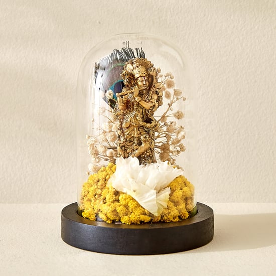 Haven Alba Glass Krishna in Dome Figurine