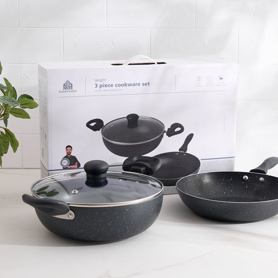 Delight Zoey 3Pcs Aluminium Non-Stick Cookware Set