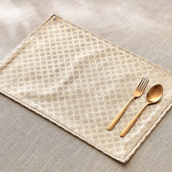 Glimmer Brio Cotton Foil Print Placemat