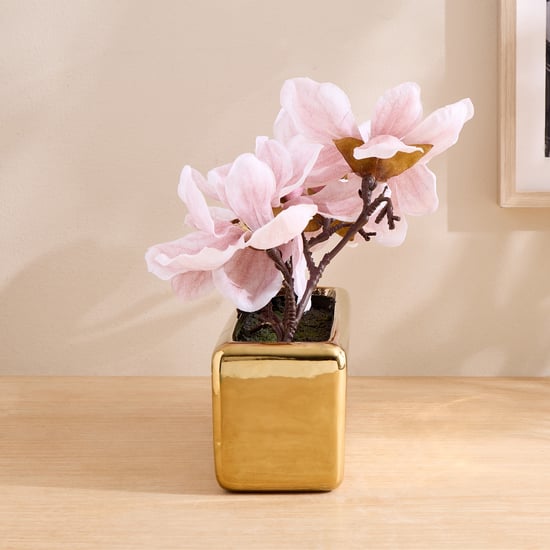 Gloria Elara Artificial Magnolias in Ceramic Pot