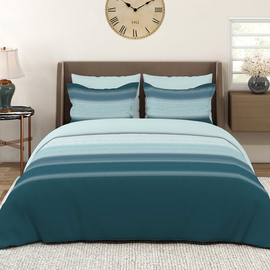 LAYERS Duracount Cotton 225TC Striped 3Pcs Super King Bedsheet Set