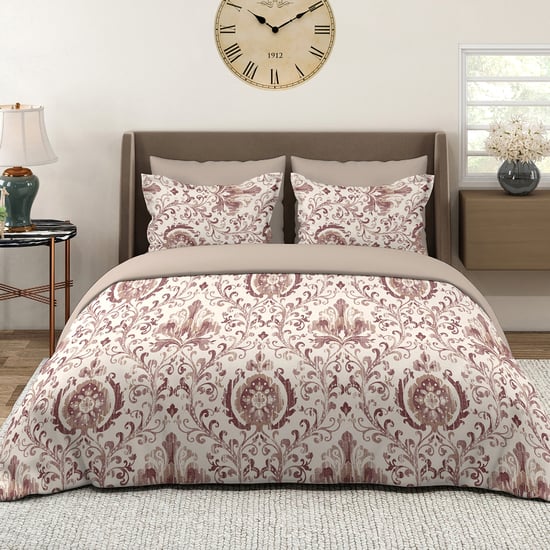 LAYERS Glory Cotton 144TC Ethnic Print 3Pcs Queen Bedsheet Set