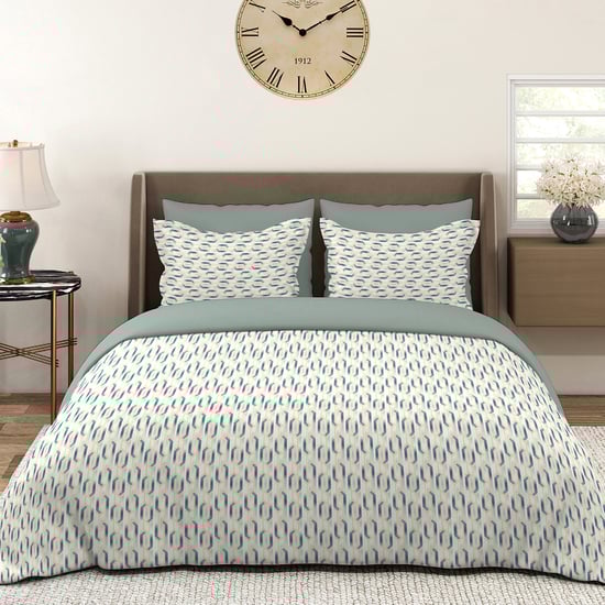 LAYERS Home Easy Cotton 144TC Geometric Print 3Pcs Queen Bedsheet Set
