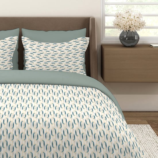LAYERS Home Easy Cotton 144TC Geometric Print 3Pcs Queen Bedsheet Set