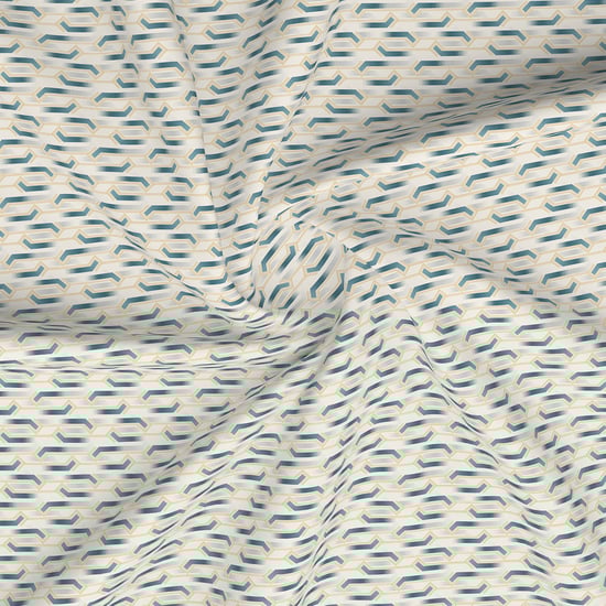 LAYERS Home Easy Cotton 144TC Geometric Print 3Pcs Queen Bedsheet Set