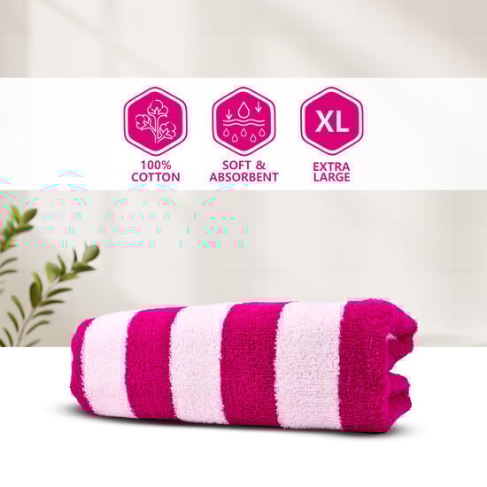 LAYERS Miami Cabana Cotton Striped Bath Towel - 90x180cm