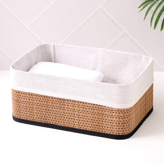 Wilton Macy Bamboo Collapsible Storage Basket