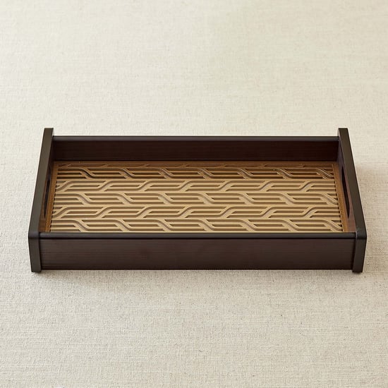 Elm Laser Linear Wooden Serving Tray - 36x20x5.5cm