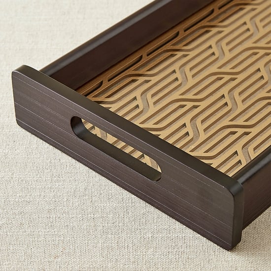 Elm Laser Linear Wooden Serving Tray - 36x20x5.5cm