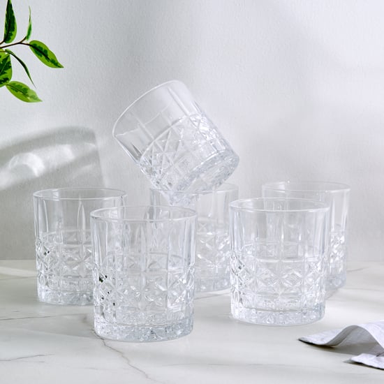 Mizu Diamond Set of 6 Whiskey Glasses - 350ml
