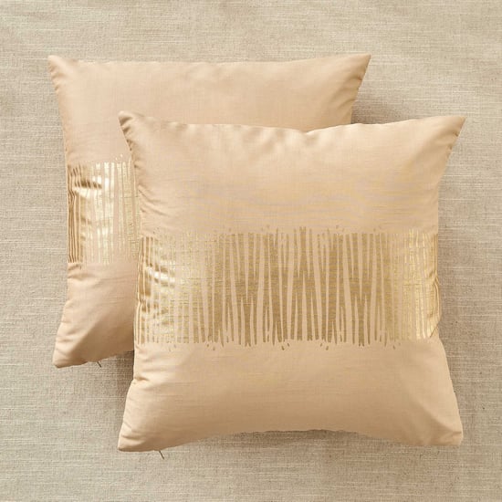 Lunaa Essence Set of 2 Foil Print Cushion Covers - 40x40cm