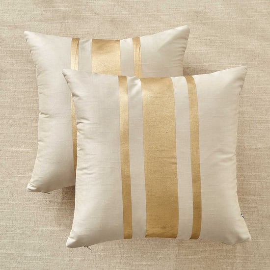 Lunaa Fusion Set of 2 Foil Print Cushion Covers - 40x40cm