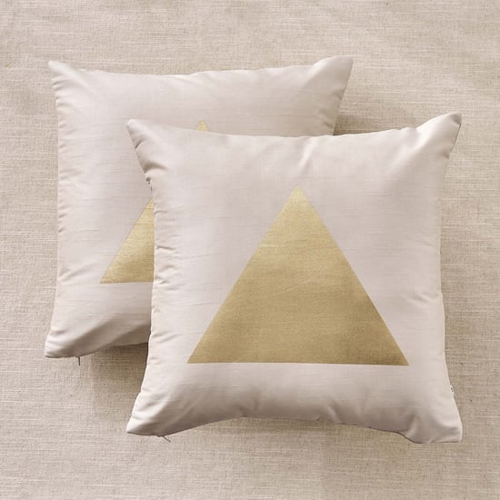 Lunaa Sacred Set of 2 Foil Print Cushion Covers - 40x40cm