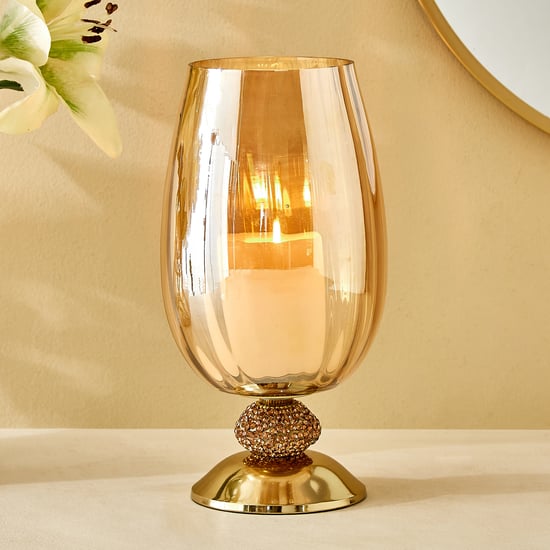 Fables Twirl Glass Hurricane Candle Holder