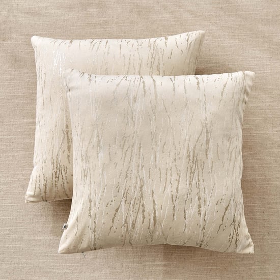 Glimmer Marison Set of 2 Velvet Finish Foil Print Cushion Covers - 40x40cm