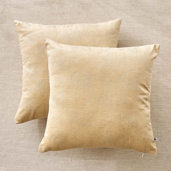Glimmer Marison Set of 2 Velvet Finish Foil Print Cushion Covers - 40x40cm