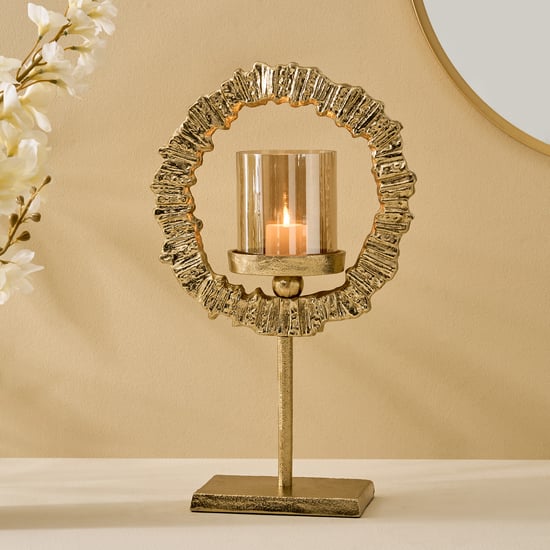 Moksha Brew Starburst Glass and Aluminium Candle Holder