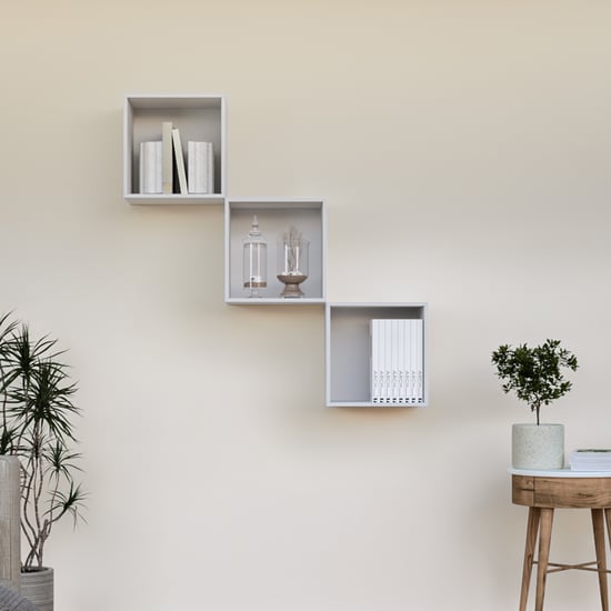 Soho Set of 3 Cube Wall Shelves - White
