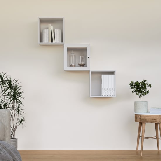 Soho Set of 3 Multipurpose Wall Cabinets - White