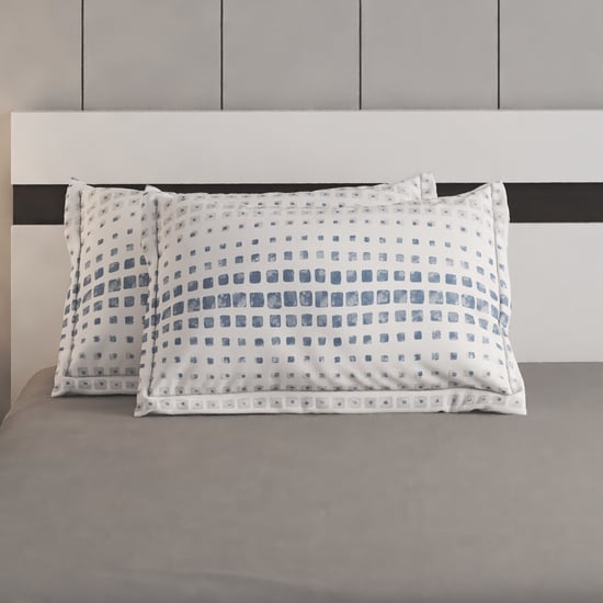 Ezra Elena Dusky Set of 2 Cotton Printed Pillow Covers - 70x45cm