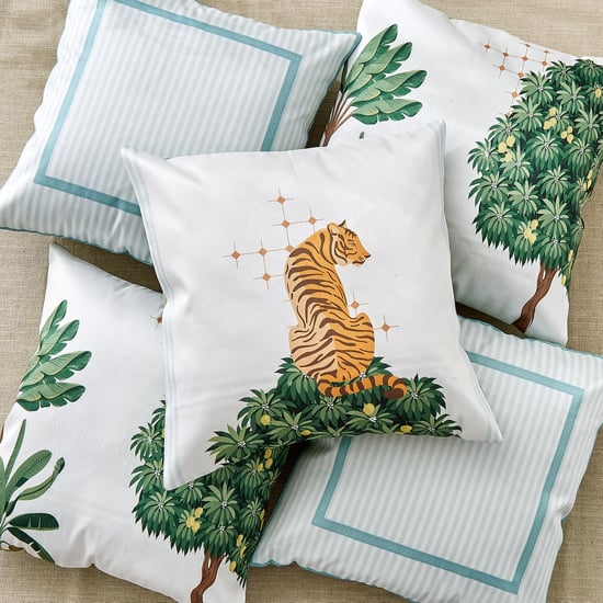 Vera Panther Set of 5 Printed Cushion Covers - 40x40cm