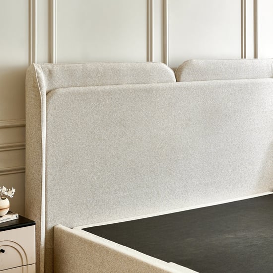 Saga Queen Bed - Beige