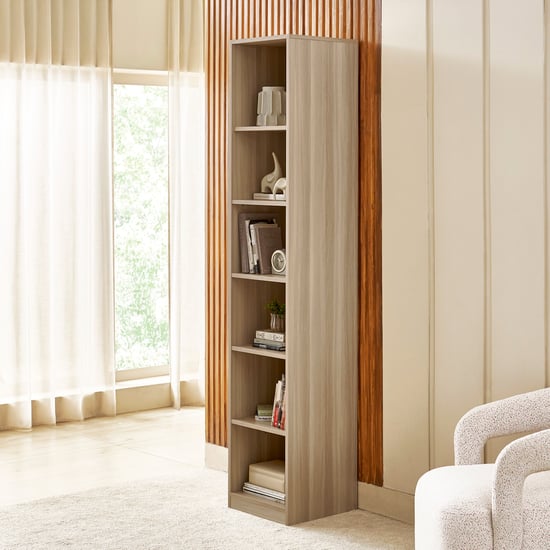 Wells Modular 6-Tier Open Book Shelf - Brown