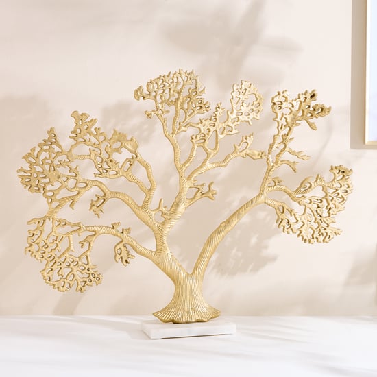 Oro Aluminium Tree of Life Table Accent - Medium