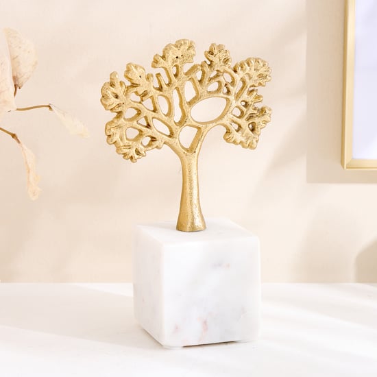 Oro Aluminium Tree of Life Table Accent - Small
