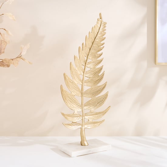 Oro Aluminium Palm Tree Table Accent