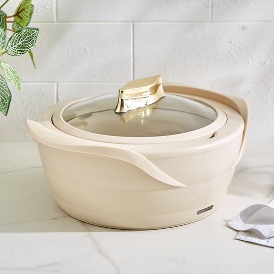 Auri Glazic Stainless Steel Electric Food Warmer Casserole with Lid - 1.5L