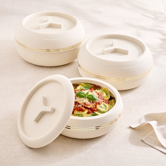 Auri Glazic Set of 3 Polypropylene Insulated Casseroles