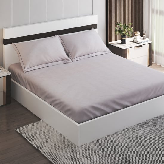 Nuqta Resin Cotton 400TC Printed 3Pcs Super King Bedsheet Set