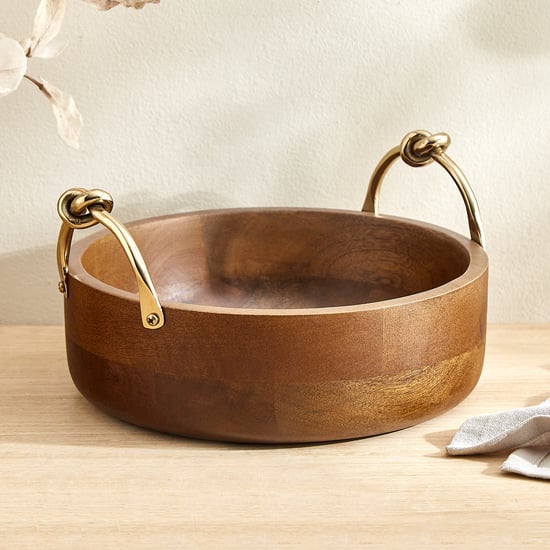 Nuqta Roi Wooden Bowl - Large