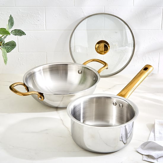 Gravis Stellar 3Pcs Triply Stainless Steel Cookware Set