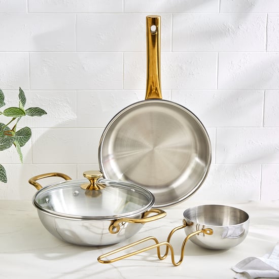 Gravis Steller 4Pcs Triply Stainless Steel Cookware Set