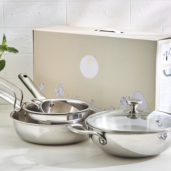 Gravis Stellar 5Pcs Tri-Ply Stainless Steel Induction Compatible Cookware Set