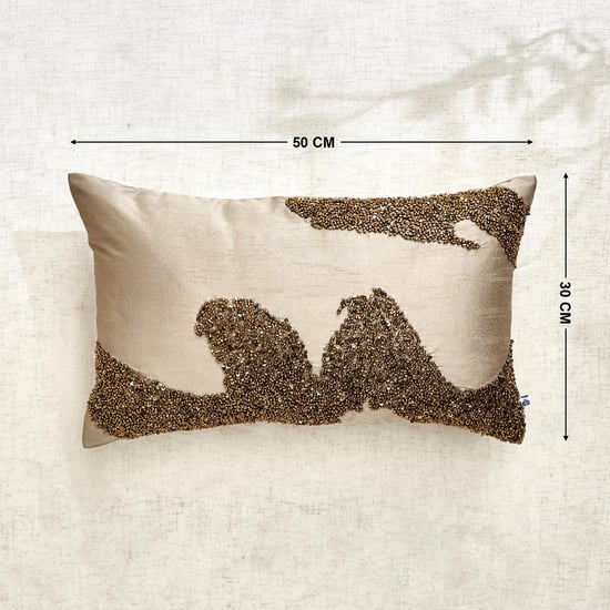 Glimmer Dusk Halo Extravagance Embellished Cushion Cover - 50x30cm