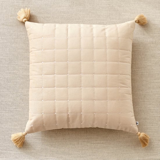 Oriental Aven Quilted Filled Cushion - 45x45cm